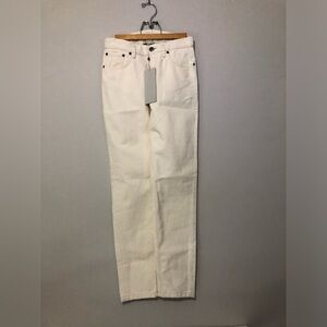 NWT Arje The Bambi Denim Pants In Antique Ivory